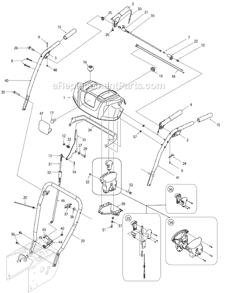 Page D Diagram and Parts List for 31AE6LLG723 2005 Yard Machines Snow Blower